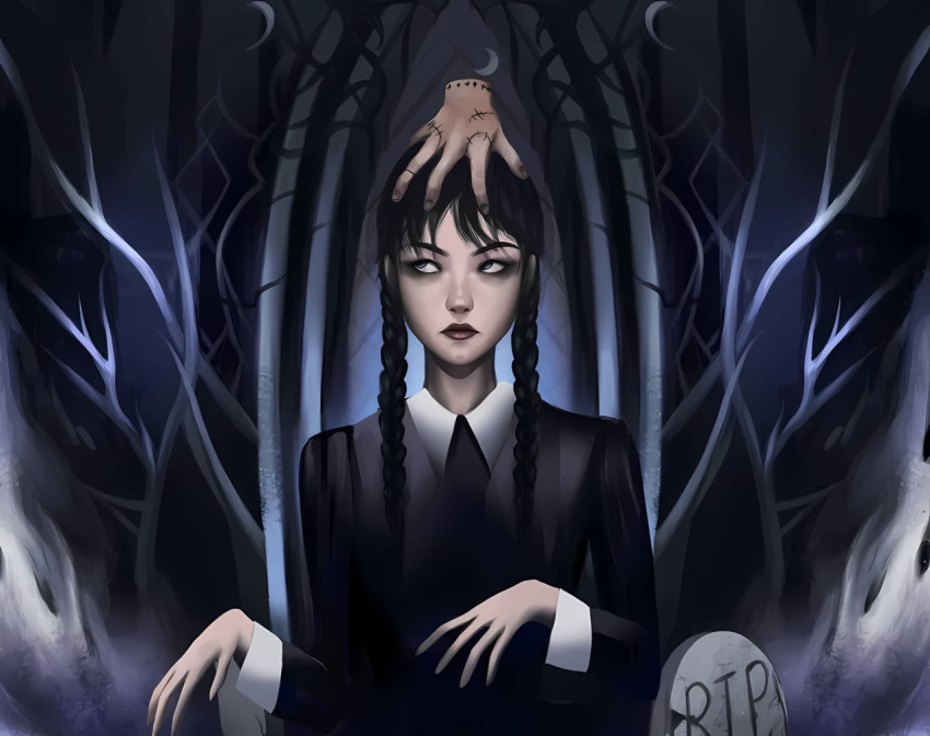 Cute Wednesday Addams Picture for Girls