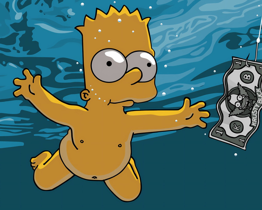 Bart Simpson Nirvana Style 4K Wallpaper For Your Desktop