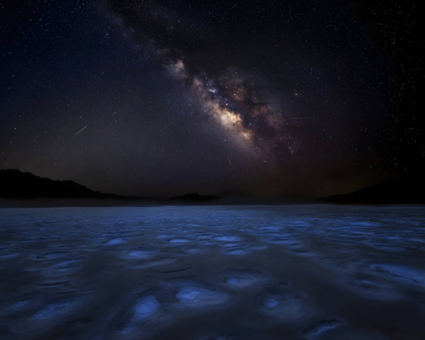 Peaceful Desert Night Sky Desktop Background 4K