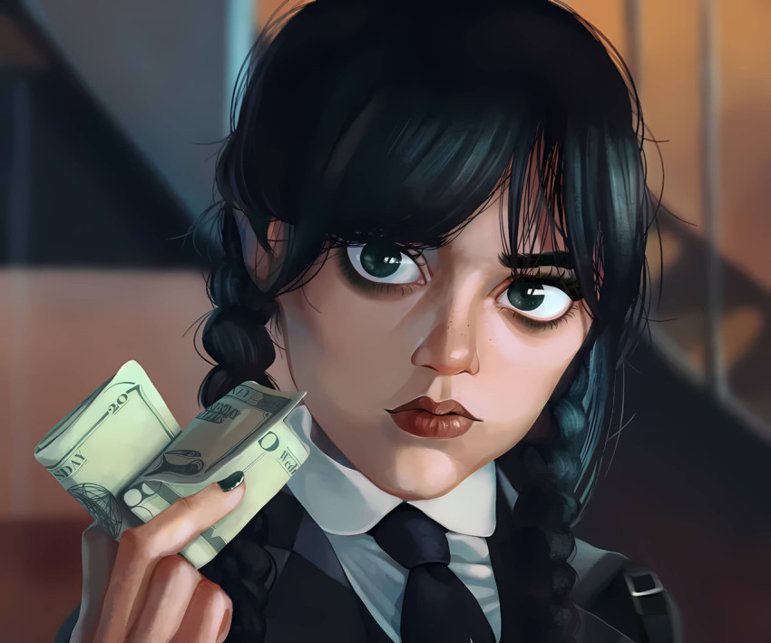 New 4K Wednesday Addams Face Pic