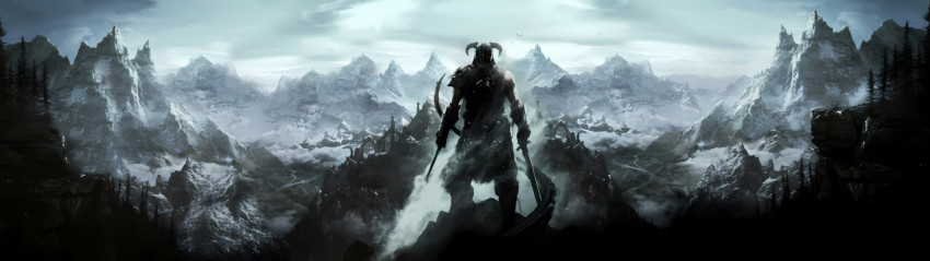 Skyrim Stormy Sky Desktop Wallpaper