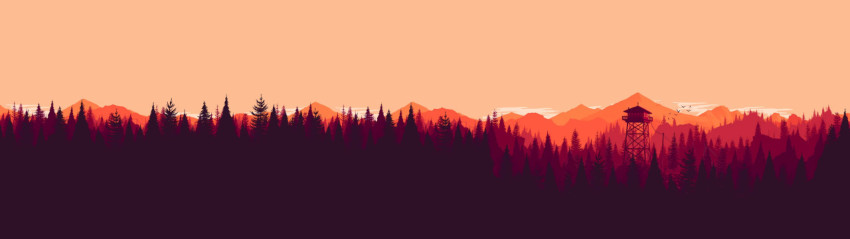 Firewatch Tower Scene Desktop Image in 4K