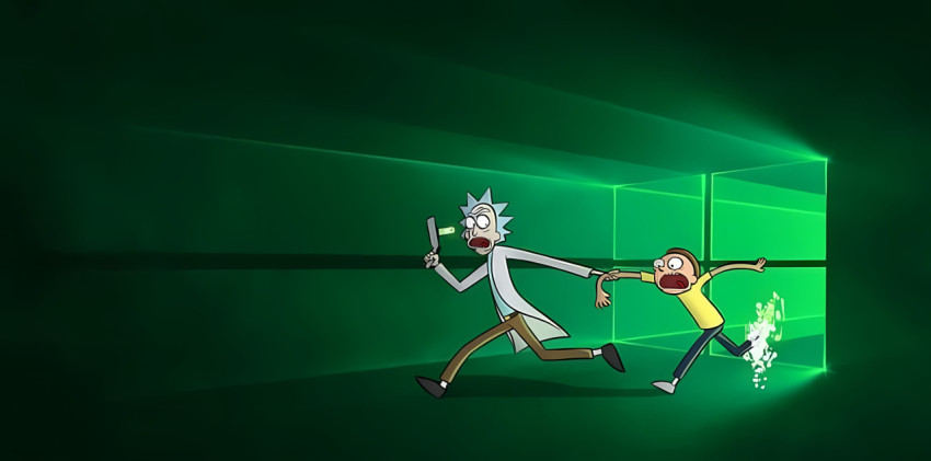 Minimalist Rick and Morty 4K Image