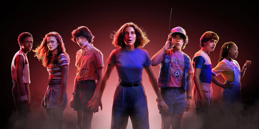 Stranger Things Group Adventure 4K High Quality Wallpaper