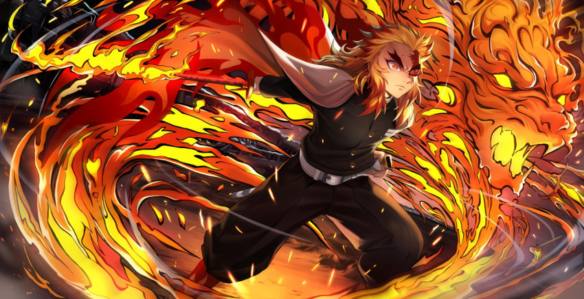 Firestorm Rengoku Anime Wallpaper