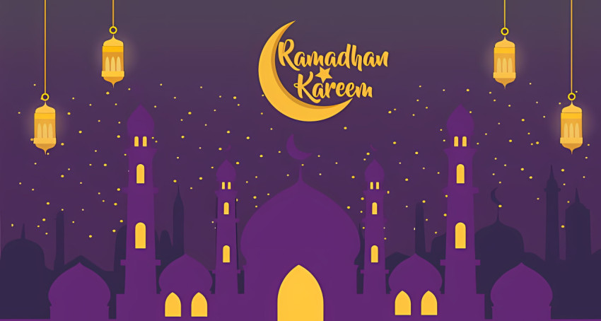 4K Ramadan Mubarak Floral Background