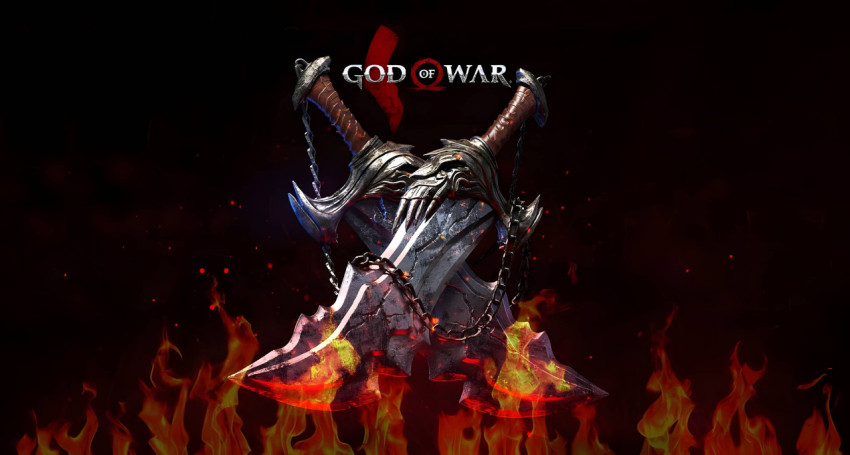 High-Quality Kratos in Action God of War PC Wallpaper