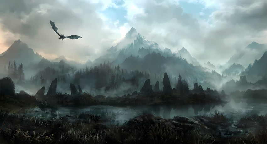 Skyrim Magic World Desktop Background