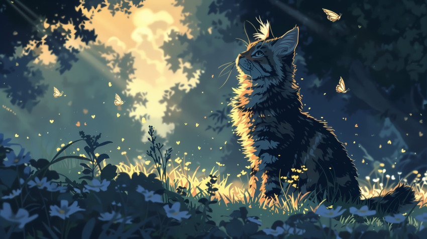 Cute Calico Cat Background Photo