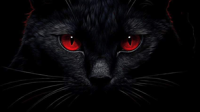 Black Cat Close-Up Photo for Wallpaper
