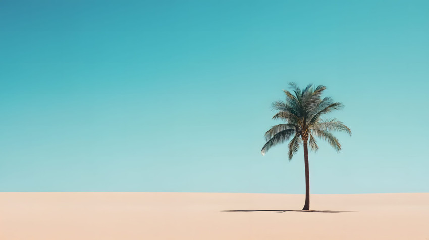 Blue Sky Palm Tree Desktop Wallpaper