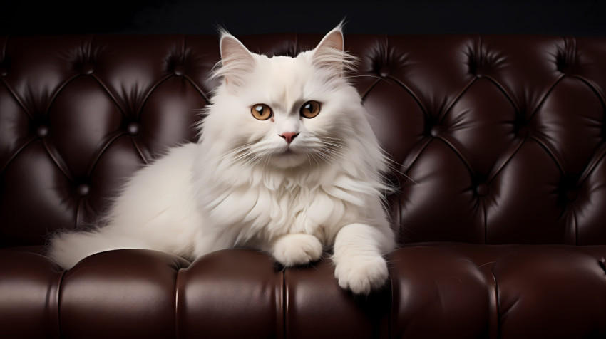 Beautiful Cat with White Color Wallpaper