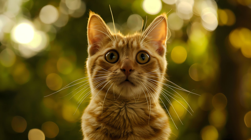 Elegant Orrange Cat in 4K Wallpaper