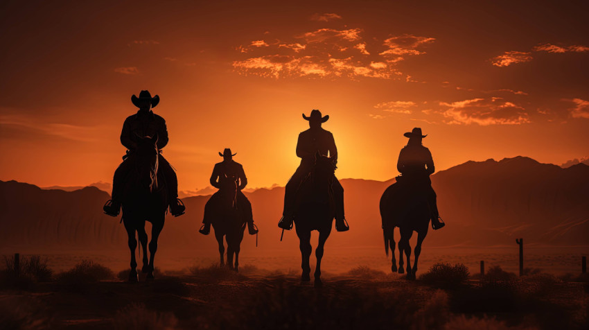 Amazing Sunset Cowboy Picture for Your Desktop
