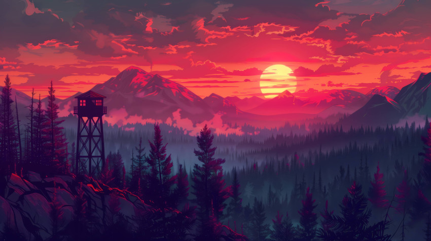 Firewatch Desktop Wallpaper for Gaming Enthusiasts