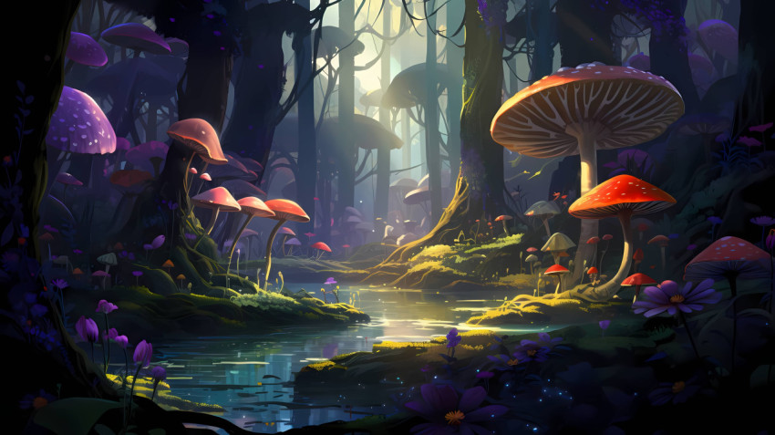 Charming Mushroom PC Wallpaper for a Fun Screen Display