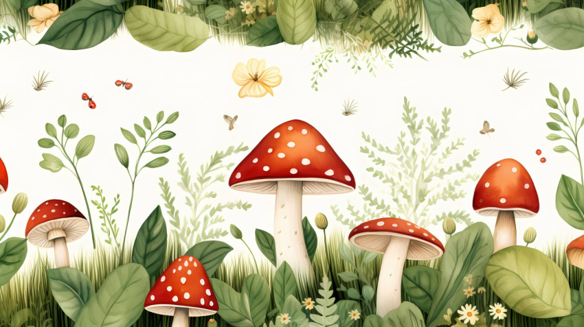 Playful Mushroom Desktop Background for Every Computer