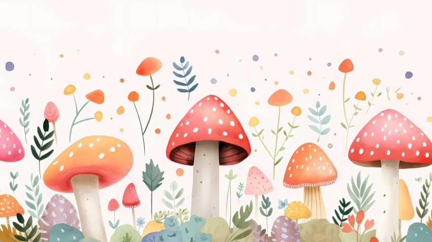 Playful Mushroom PC Image to Style Your Desktop Screen