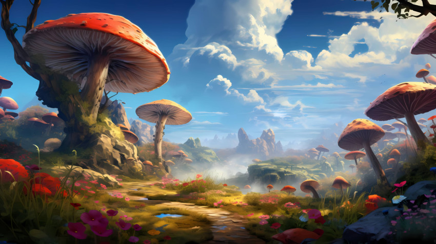 Playful Mushroom PC Picture for Your Desktop Screen