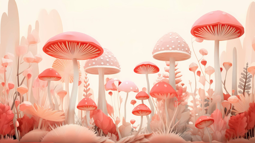 Colorful Mushroom PC Picture to Download for Your Desktop