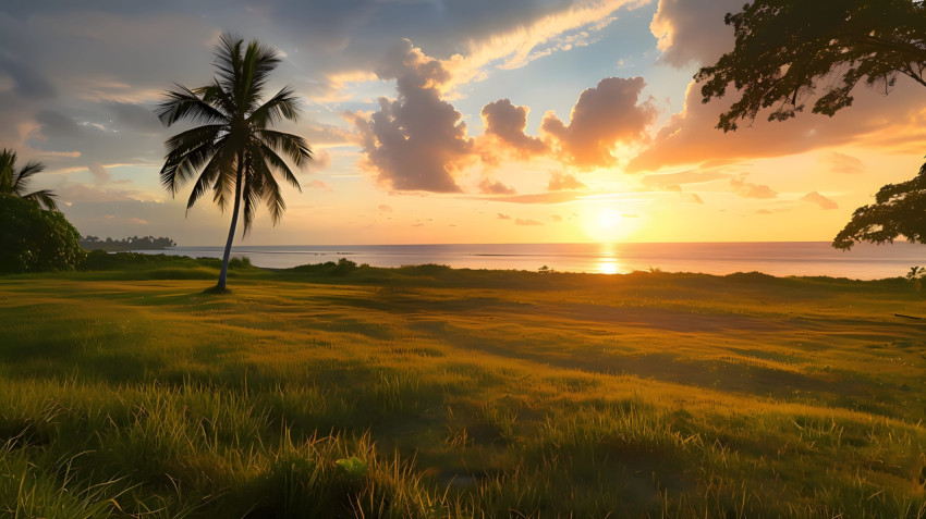 Scenic Palm Tree Desktop Picture