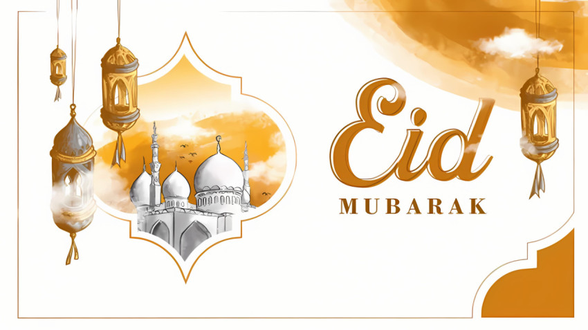 Celebrating The Spirit Of Eid Mubarak Wallpaper