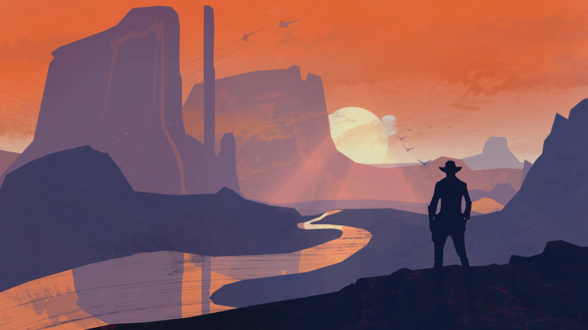4K Digital Art Cowboy Desktop Wallpaper for Wild West Lovers