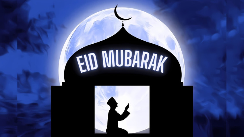 Eid Mubarak Prayer Night Wallpaper