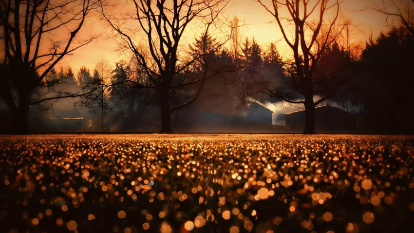 Golden Autumn Glow Desktop Image