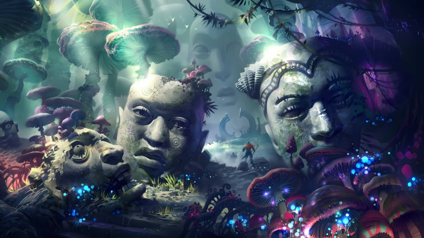 Mushroom Desktop Background for a Colorful Vibe