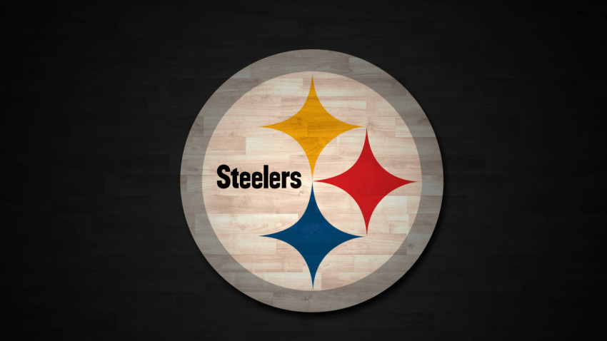 Pittsburgh Steelers Black Background Logo Wallpaper