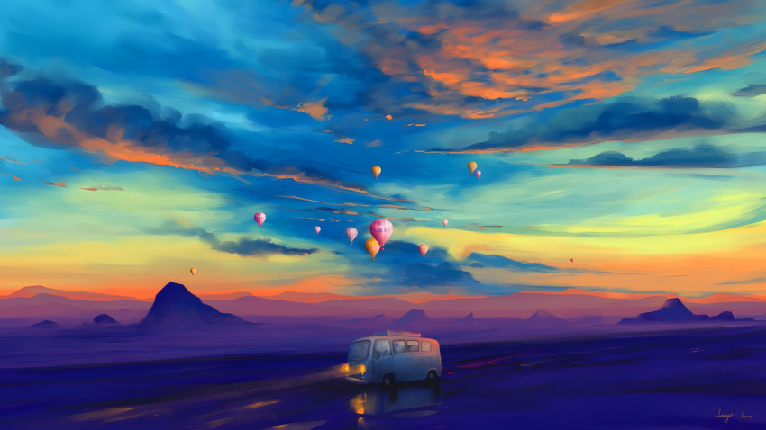 Cute Aesthetic Scene Wallpaper 4K