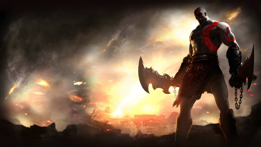 HD Kratos in Action God of War Desktop Wallpaper