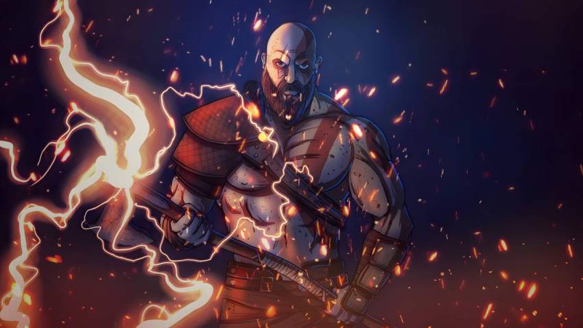 God of War Kratos Art PC Photo Wallpaper