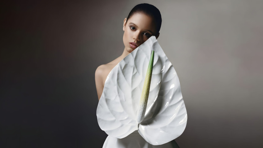Jenna Ortega White Dress Wallpaper