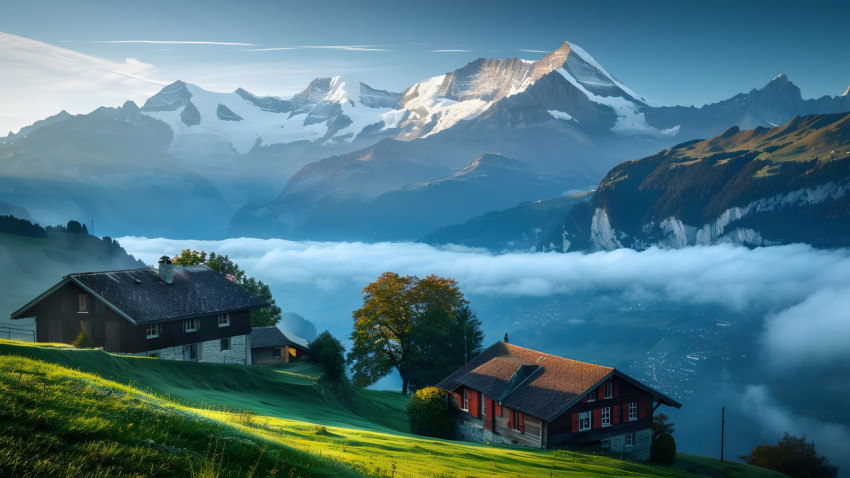 Winter Wonderland Scene Wallpaper