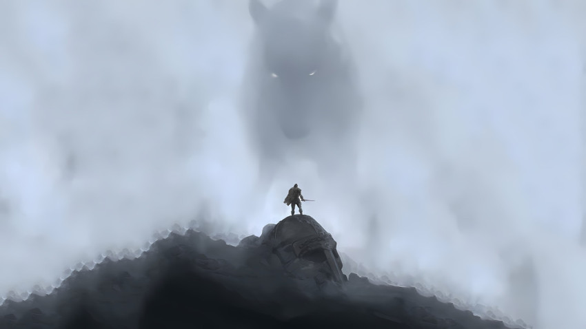 Skyrim Mountain View Desktop Background