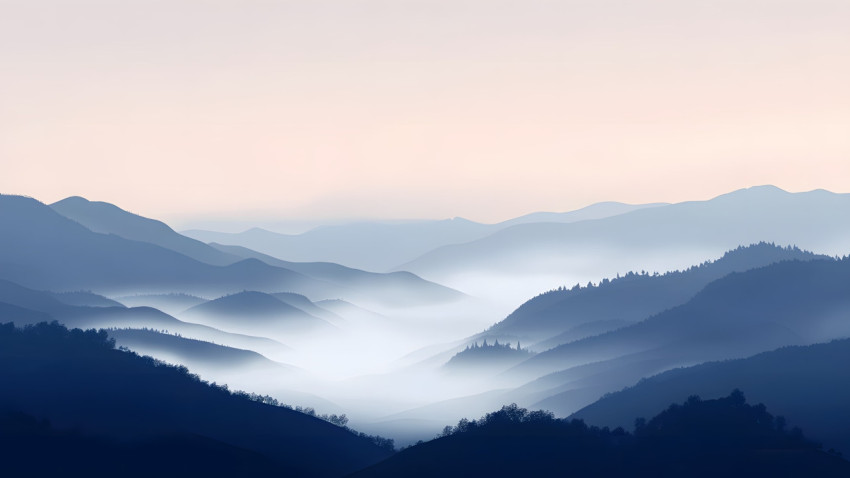 Morning Mist Scene Desktop Picture