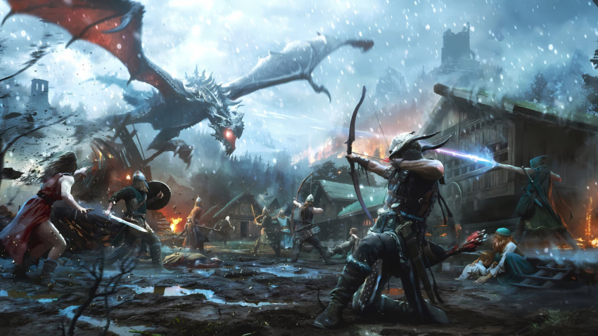4K Skyrim Desktop Fantasy World