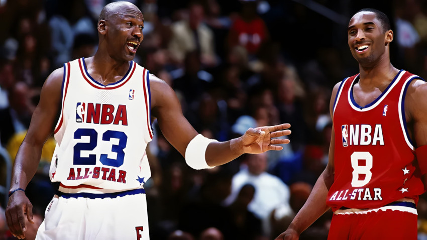 Michael Jordan with Kobe Bryant Desktop 4K Wallpaper