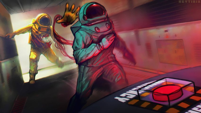 Among Us Space Desktop Wallpaper