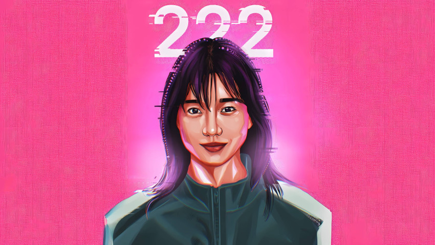 Player 222 Squid Game Desktop Artwork for Screen