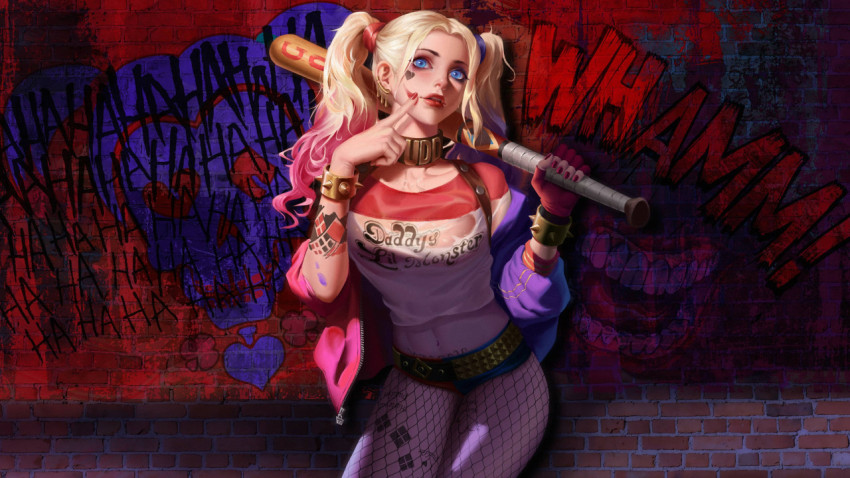 Colorful Harley Quinn Desktop Image to Enjoy
