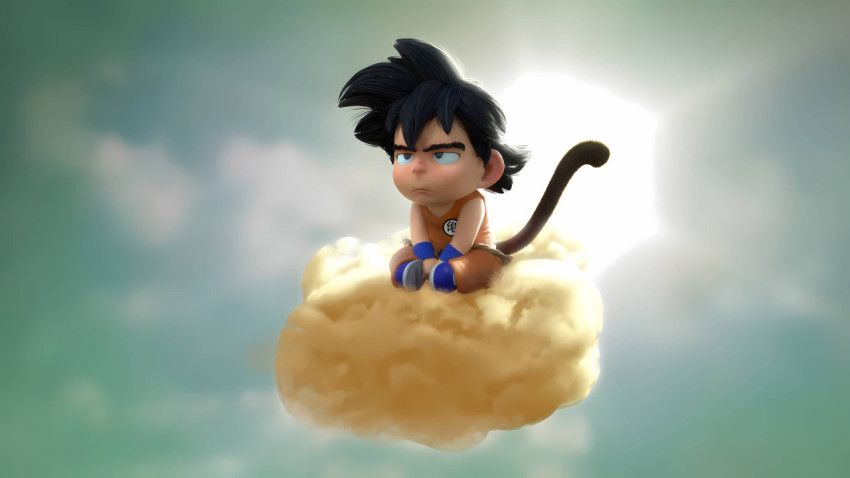 Mini Goku Desktop 4K Image