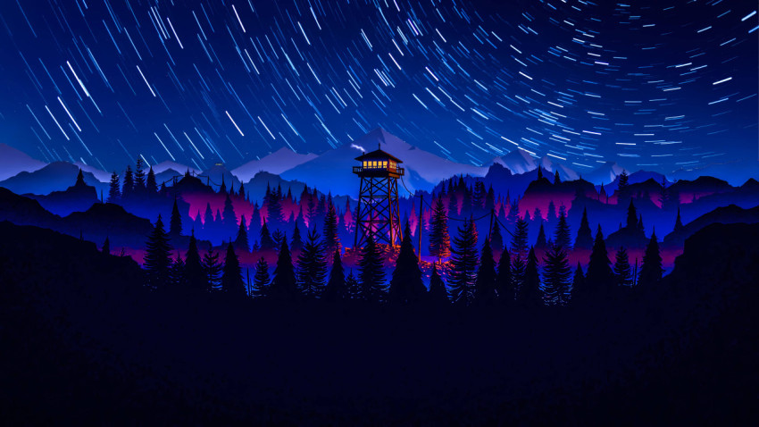 Stunning Firewatch Night Sky Desktop Wallpaper
