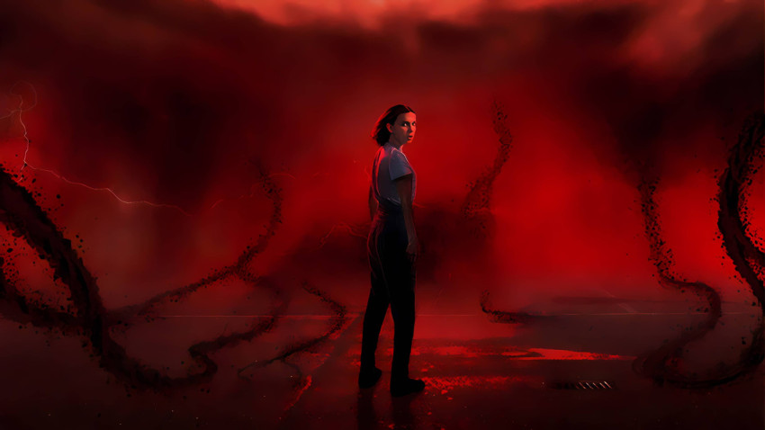 Max Mayfield RED Background use to Desktop Screen 4K