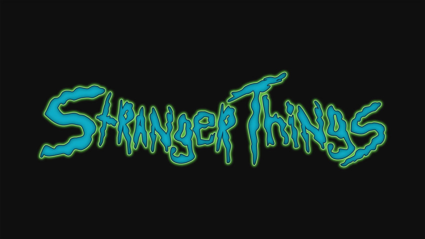 Stranger Things Logo Black Background 4K