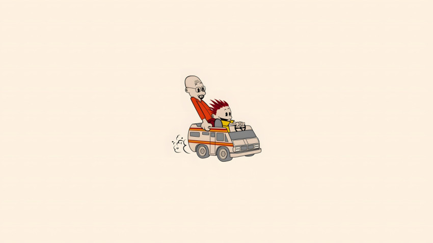 Breaking Bad Cartoon 4K Wallpaper use to Desktop