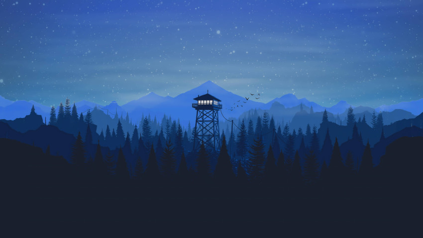 4K Firewatch Desktop Photo with Scenic Beauty