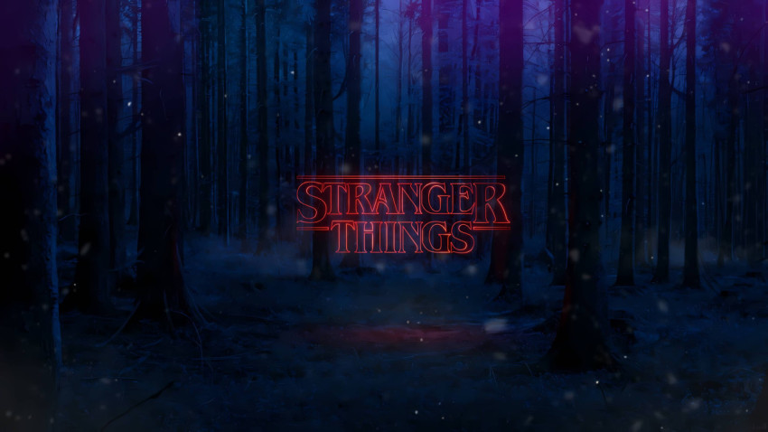 Stranger Things Retro Theme Landscape 4K Screen
